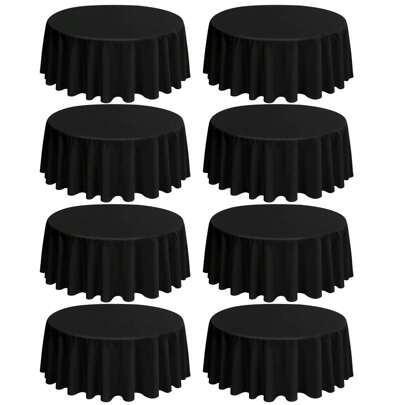 18 black round tablecloths, 8ft