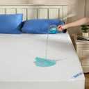 BEDLORE Queen Mattress Protector, Waterproof Noiseless Mattress Cover with Deep Pocket for 6-18 inches Mattress, Soft Breathable Mattress Pad Machine Washable (White)