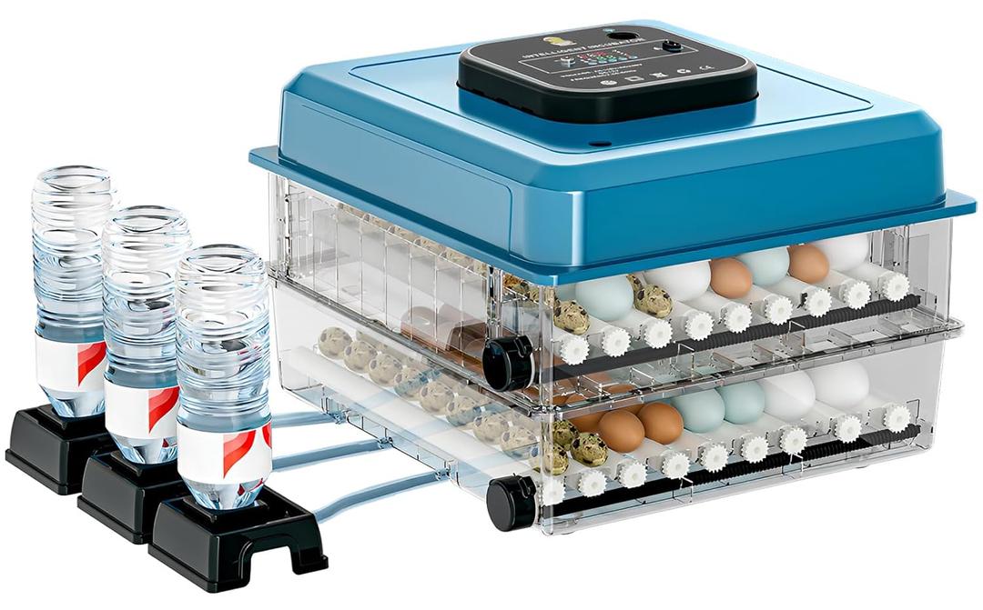 Incubators for Hatching Eggs, 136 Eggs Incubator Digital Poultry Hatcher with Auto Egg Turning, Temp & Humidity Display, 5 Modes, Day Counter & Egg Candler for Chicken/Duck/Goose/Quail, LPNPMGS6370392