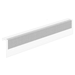 Baseboarders Basic Series 3 ft Galvanized Steel | Easy Slip-On Baseboard Heater Cover for Hydronic [Water] Systems - White - Perfect For Bathrooms | Model #BC001-36