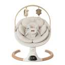 Baby Swings for Infants, Monamii Baby Swing, Infant Swing with 5 Speeds, 10 Lullabies, Electric Swing for Baby, Indoor & Outdoor Use (Beige)