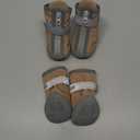 QUMY Dog Shoes for Small Dog, Puppy Dog Boots & Paw Protectors for Winter, Summer Hot Pavement, Waterproof in Rainy Weather, Ourdoor Walking, Indoor Hardfloors Skid-Resistant Soles Khaki Size 4