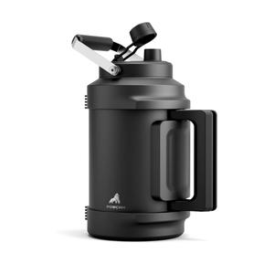 1 Gallon Insulated Water Bottle for Travel: 2in1 Straw Spout Lid, Dual Handle, Leakproof, Keep Cold 48H, 128oz Stainless Steel Water Jug for Gym, Biking, Road Trip, Work, Home, Picnic (Midnight)