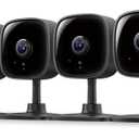 Tapo 1080P Indoor Wired Security Camera - Works as a Baby Monitor & Pet Camera, Motion Detection, 2-Way Audio, Siren, Night Vision, Subscription-Free Local Storage or Optional Cloud, C101(4-Pack)