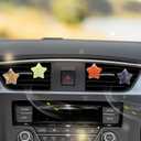 ORIESSE Boho Car Decor,4pcs Stars Car Air Freshener Vent Clips,Natural Stone Crystals Air Vent Clips,Hippie Decorations Accessories for Women,Best Wishes for Lover Friends
