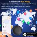 Bluetooth Tracker for Android-4 Pack, Anti-Lost tag for Android Phones,Smart Tracker for Google (Find Hub) App Key Finder/Luggage Tracker/Item Locator for Keys,Wallet,Backpack,Luggage-Black