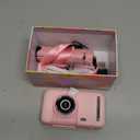 Upgrade Kids Selfie Camera,Chritmas Birthday Gift for 3-9 Years Old Girls,Portable Toy for 3 4 5 6 7 8 9 Year Children,Toddler 1080HD Digital Video Camcorder Camera with 32G SD Card Pink