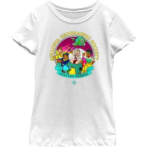 Disney Strange World Vintage Group Girls Short Sleeve Tee Shirt (Medium, White)