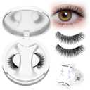 Magnetic Eyelashes with applicator,Giani Magnetic Lashes,Natural Look,Reusable No Glue Needed Soft Eyelashes Kit,Lightweight & Waterproof, 3D Soft Flex,Easy to Apply,for All-Day Wear (Fluffy)