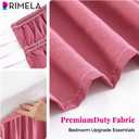 RIMELA Dusty Red Bed Skirt King Size 18 Inch Drop, Wrap Around Elastic Bedskirt, Dust Ruffle for Adjustable Bed Base Machine Washable Easy to Install Bed Skirts