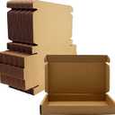 8x4x1 inch Small Shipping Boxes 50 Pack, Brown Kraft Corrugated Cardboard Mailer Boxes Bulk for Packaging Business Mailing GiftMini Mailer Boxes for Packaging Supplies