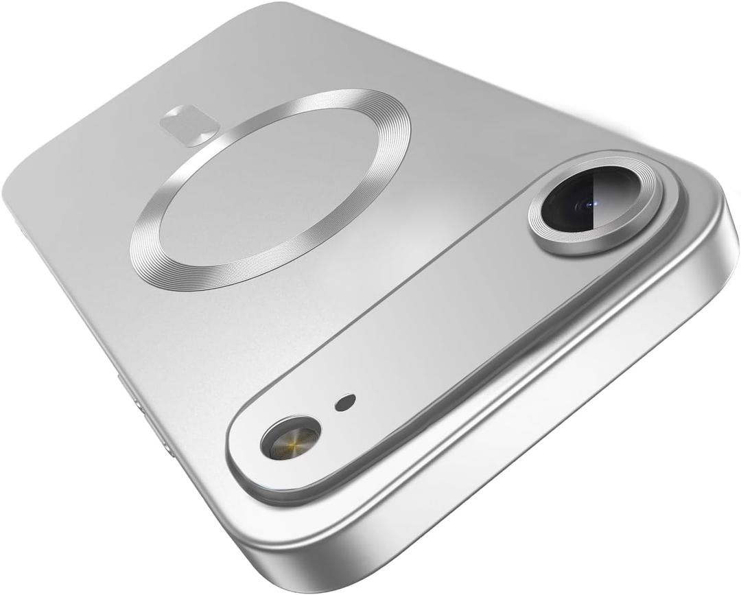Misscase Magnetic for iPhone Air Case 6.5",Comes with Camera Lens Protector,Compatible with Magsafe,Soft TPU Full Protection Slim Smooth Bumper Shockproof Phone Cover for iPhone 17 Air Silver