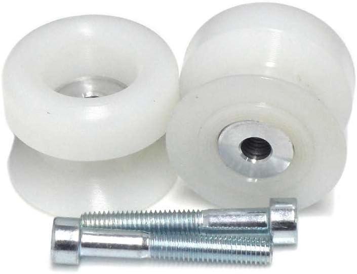 Shogun 2011 2012 2013 Yam FZ8 Ultra Compact Swingarm Spools - Sliders - White - 701-0610  Shogun 2011 2012 2013 Yam FZ8 Ultra Compact Swingarm Spools - Sliders - White - 701-0610