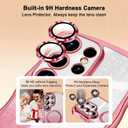 Misscase for Samsung Galaxy S26 Ultra with Magnetic Case 6.9", Compatible with MagSafe, Built-in Camera Lens Protector Full Protection,Soft TPU Cute Wavy Glitter Slim Border Phone Cover Rose Gold