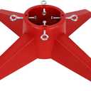 Blissun Christmas Tree Stand, Xmas Tree Base Stand, Christmas Tree Holder for Real Trees, Fits up to 8FT Real and Artificial Trees, Red