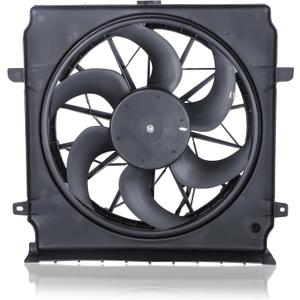 A/C Condenser Radiator Cooling Fan Assembly 55037692AB CH3115143 Compatible with 2004 2005 2006 2007 Jeep Liberty Pickup Truck