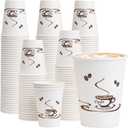 Lamosi Coffee Cups 12 oz 240 Pack, Disposable Paper Cups for Hot or Cold Drinks, Insulated Leakproof Cup for Cafe, Office, hotel and Home