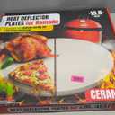 Half-Moon Ceramic Heat Deflector Plates for Kamado Joe Big Joe I, II, III - 19.8 Inch Pizza Stone - Kamado Joe Accessories and Replacement Parts by Smoker Chef - 2-Pack