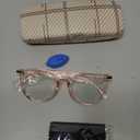 Gaoye Blue Light Blocking Glasses, Retro Round Eyewear Frame Anti Eyestrain Computer Glasses for Women Men - GY1688 (Pink Frame/Transparent Lens) With Case