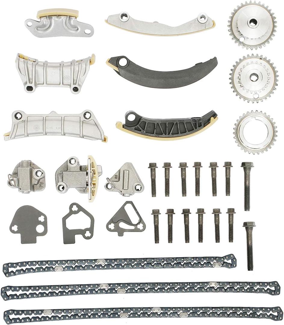 9-0753S 3.6 Timing Chain Kit, Compatible with 2007-2021 GMC Acadia Cadillac CTS Buick Enclave Chevy SRX Pontiac Saturn, Replaces# 12633452, for 2.8L 3.0L 3.2L 3.6L Engine