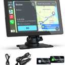 Carplay Screen for Car, 9'' Wireless CarPlay & Android Auto-Upgrade Portable Touchscreen with GPS Navigation, Bluetooth, Mirror Link, Voice Control, Hands-Free Calling,Plug & Play Car Play Screen