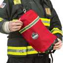 Ergodyne Arsenal 5082 Fireman's SCBA Respirator Firefighter Mask Bag for Air Pack with Drop Down Access for SCBA Mask,Red