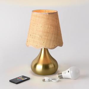 Cordless Table Lamp Rechargeable, Good Mini Table Lamp for Nightstand, Battery Operated Small Table Lamp for Small Spaces for Kitchen Counter, Bookshelf, Bedside, Bedroom, Living Room (Gold-Crodless)