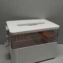 ARSTPEOE 3-Tier Medicine Organizer - Portable Medicine Cabinet with Plastic Handle, Multipurpose Medical Box, Pill Organizer, Empty First Aid Kit for Home