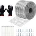 5 Inch X 100 Feet Gutter Guard Mesh Roll,Leaf Filter Gutter Protection Roll with Installation Screws,DIY Leaf Filter Rainwater,Used for Filter Roof Tree Branches (Silver)