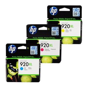 HP 920XL 3-pack High Yield Cyan/Magenta/Yellow Original Ink Cartridges - Ink Cartridges
