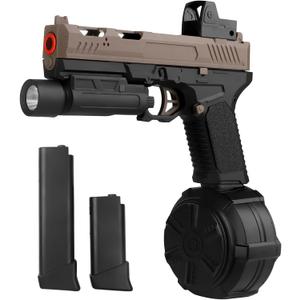 Electric Gel Blaster Toys New X8, Full Auto Splat-Blaster Includes Drum and Goggles for Outdoor Team Game, X2 Upgrade Version for Ages 14+,Sandy