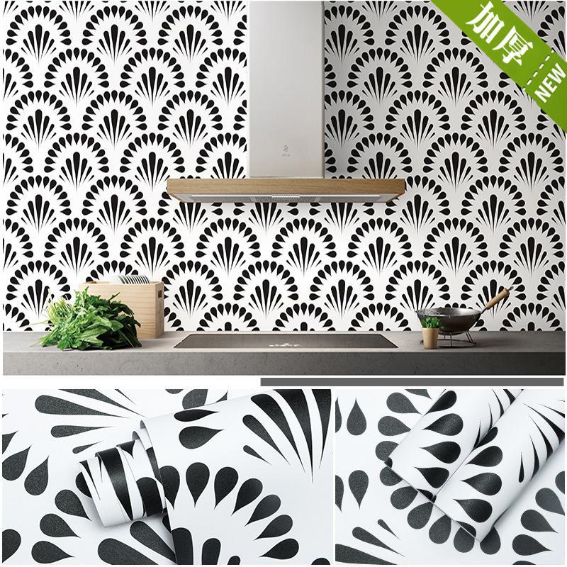 Black and White Geometric Peel and Stick Wallpaper 5m x 44.5cm Stripe Contact Paper Modern Geometric Wallpaper Self Adhesive Removable Waterproof Wall Paper for Home Decoration