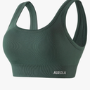 AUROLA Power Sports Bras for Women - Push Up Workout Bra Square Neck Yoga Bra Padded Low Impact Gym Bra Crop Top. Size XS
