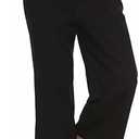 LNX Womens Yoga Pants Wide Leg Comfy Drawstring Loose Straight Lounge Running Workout Linen Pants Black L