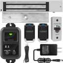 Access Control Outswinging 600lb Electric Magnetic Door Lock Kit System with RF Remote Control