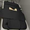 Huidasource Leather Back Row Seat Covers, Waterproof Rear Split Bench Car Seat Covers, Vehicle Seat Cushion Cover Protector Universal Fit for Most Cars Sedan SUV Pickup Truck(Back Row/Black)