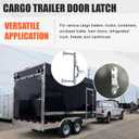 GDW Cargo Trailer Door Latch Hasp Keeper for Ramp Padlock Race Bar Lock Handle Enclosed Car Hauler (Trailer Door Hasp 2pack +Screws 4+Nuts 4)