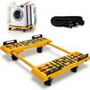 2200LBS Heavy Duty Moving Dolly with Elastic Strap, Expandable Furniture Dolly Cart Up to 54" Wide, All Terrain Used for Moving Appliances, Furniture & Construction Materials