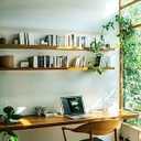 ROGMARS 48 Inches Long Walnut Floating Shelves