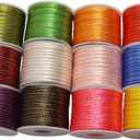 1/8" Assorted Satin Ribbon with Gold Edge Solid-1000 Yards-3mm Continuous Thin Ribbon Boutique Gift Wrapping Package Ribbon-DIY Crafts-Balloons-Florists-Showers Deco Ribbon(12 Colors)