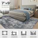Washable 7x9 Area Rugs for Living Room: Abstract Modern Home Decor Rug