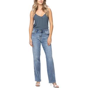 Judy Blue Mid Rise Cell Phone Pocket Dad Straight Leg Jeans (27 Regular)