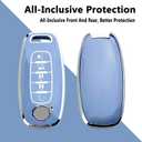 Key Fob Cover Case Compatible with Nissan Pathfinder Rogue Kicks Accessories (Blue)