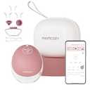 Momcozy Breast Pump Hands Free Upgraded Mobile Flow | M9, App Discreet Control with Personalized Multi-Modes & 15 Levels, Wearable Breast Pump 24mm, 1 Pack Cozy Red