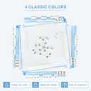 Mahjong Racks with Pushers 4PCS Set Majiang Tile Holder Acrylic Mahjong Racks Accessories and Gifts (Glitter Blue)