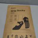 Ozaiic Pilates Socks for Women Non Slip Grip, Yoga Socks with Grippers for Barre, Hospital, Ballet, Dance, Barefoot Workout (One Size, Black-2 Pairs)