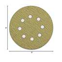 BHA 5" Inch 8 Hole Hook and Loop Sanding Discs for Orbital DA Sanders - 100 Pack (400 Grit)