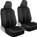 Motor Trend Gray Cloth Car Seat Covers for Front Seats Premium Automotive Bucket Seat Covers, Made for Vehicles with Removable Headrests, Interior Covers for Car Truck Van SUV Seat Protector