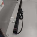Long Heavy Duty 16 Outlet Large Metal Garage Workshop Multi Wide Industrial Power Strip. 6FT Cord 15A, 125V, 1875W (Black)