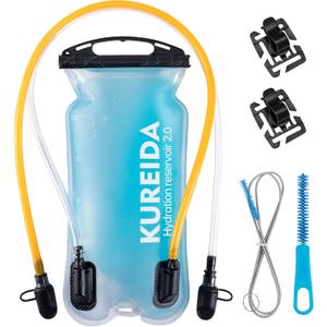 Dual Hydration Bladder 2 Liter,Water Bladder for Hiking Backpack Leak Proof,Water Reservoir for Hydration Pack,BPA Free,Carry Water and Electrolytes,TPU Material